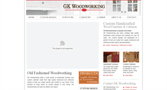 Desktop Screenshot of gkwoodworking.com
